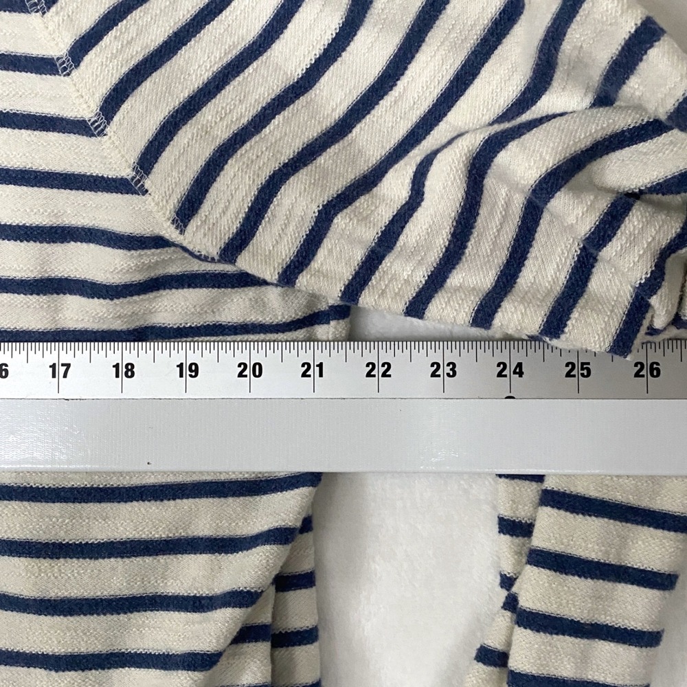 LLBean Striped Long Sleeve Hooded Open Front‎ Cardigan Sweater Women XL - Picture 6 of 6